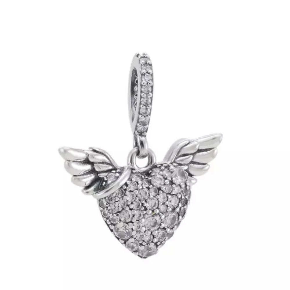 WINGED HEART CHARM 925SS‎